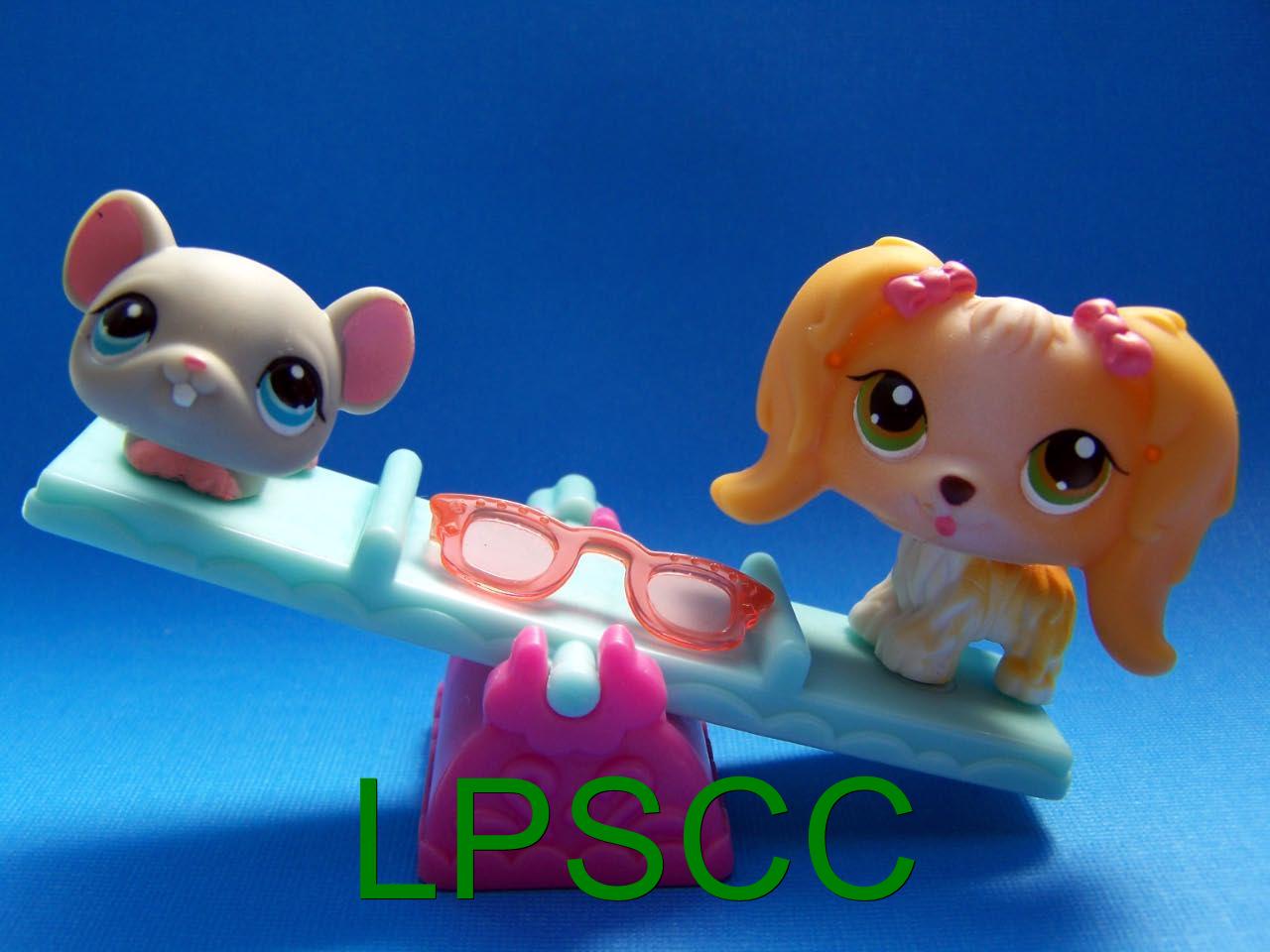 Littlest Pet Shop Maltese Dog Lot 79 Gray Mouse 80 RARE Retired First