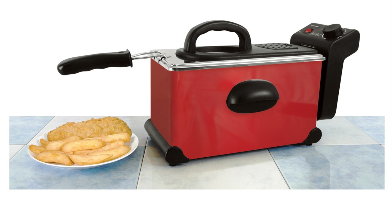 LLOYTRON STAINLESS STEEL RED 3.5 LITRE DEEP FAT FRYER eBay