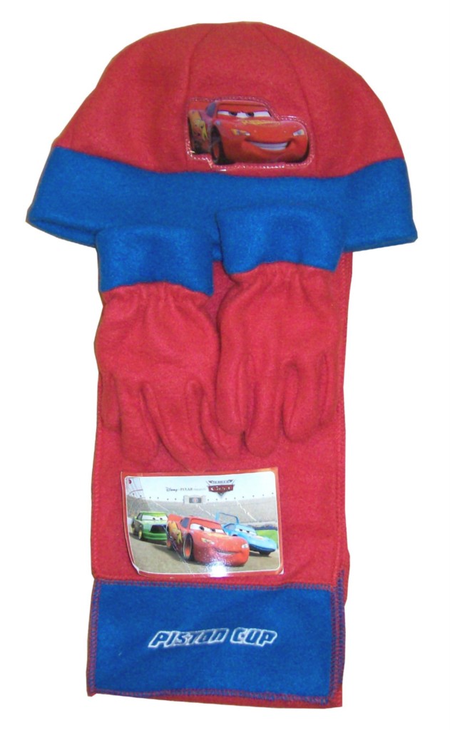 NEW DISNEY CARS CHILDRENS WOOLEY HAT SCARF & GLOVE WINTER SET 3 PIECE