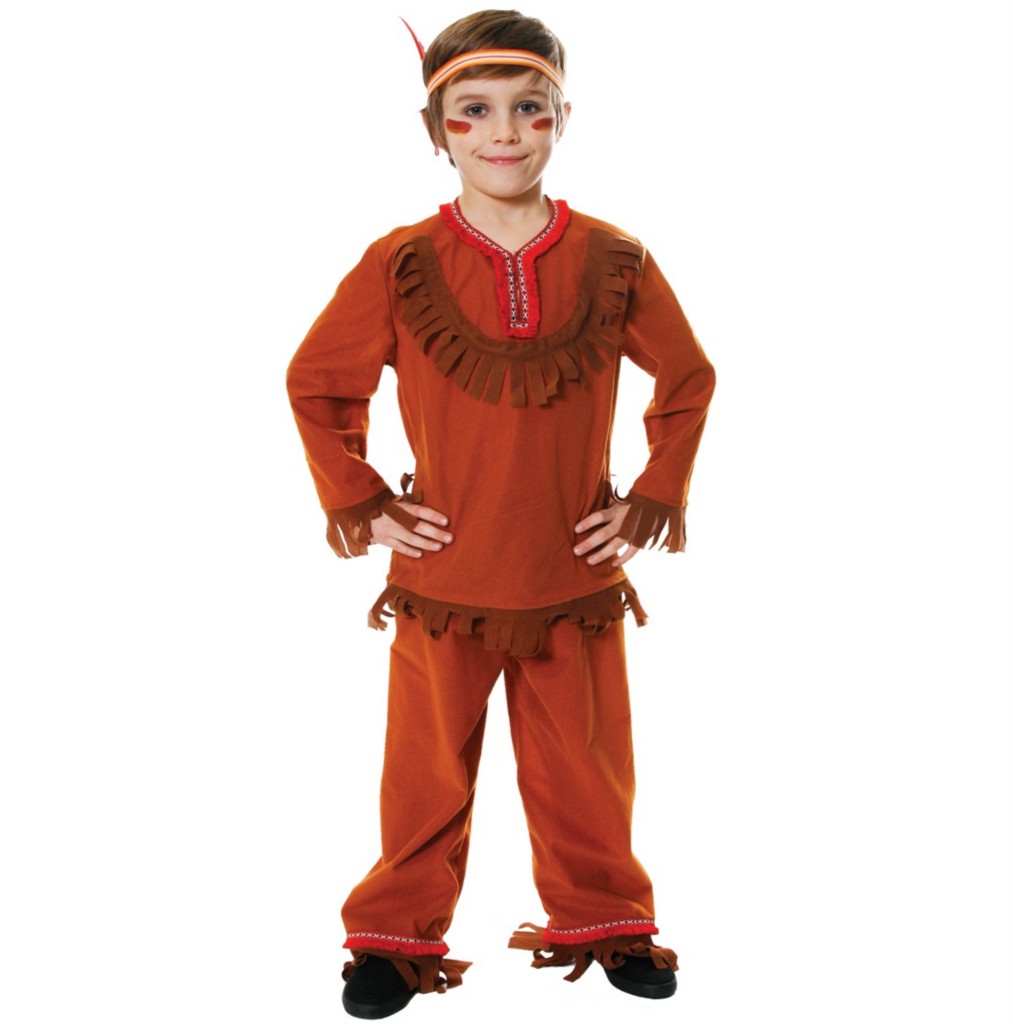 CHILDRENS NATIVE RED INDIAN FANCY DRESS COSTUME KIDS PARTY PLAY BOYS OUTFIT