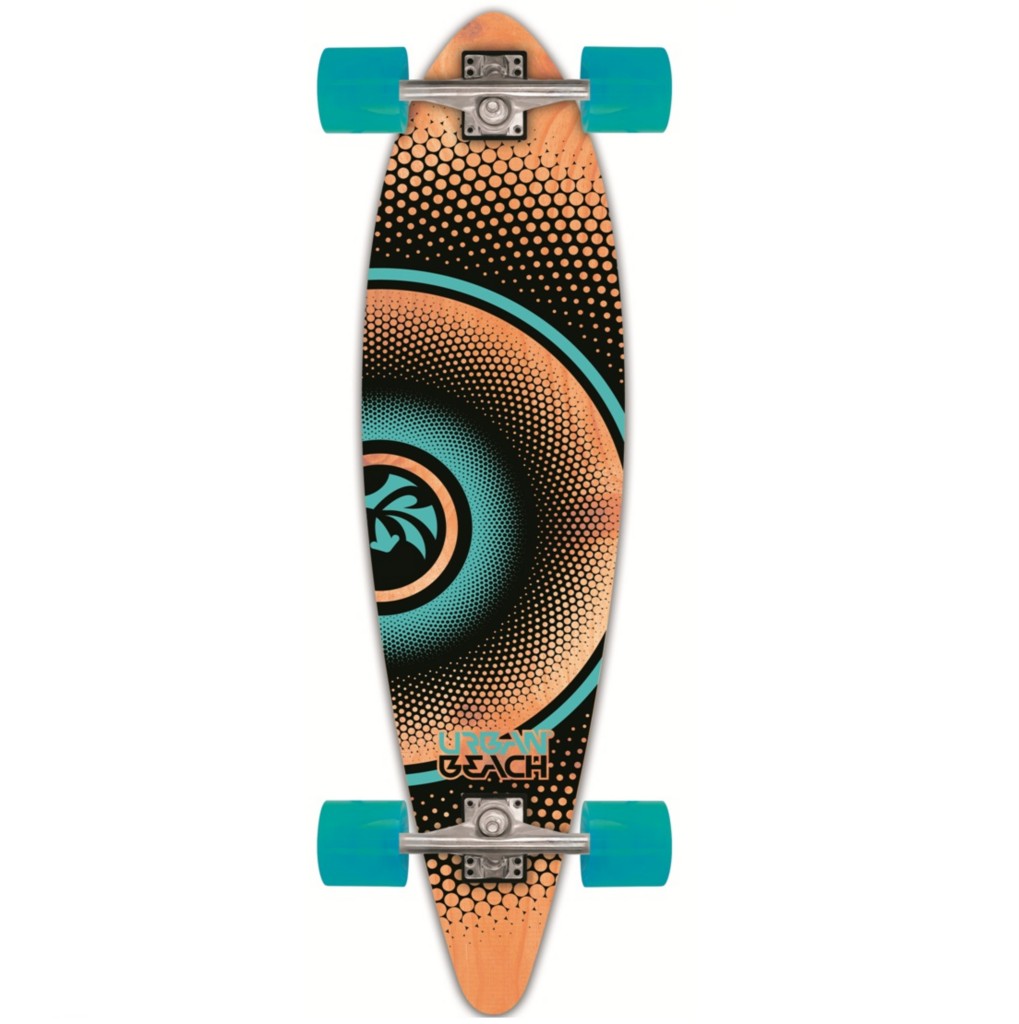 OSPREY LONGBOARD PIN TAIL LONG SKATE BOARD SKATEBOARD BEACH TRUCKS DECK