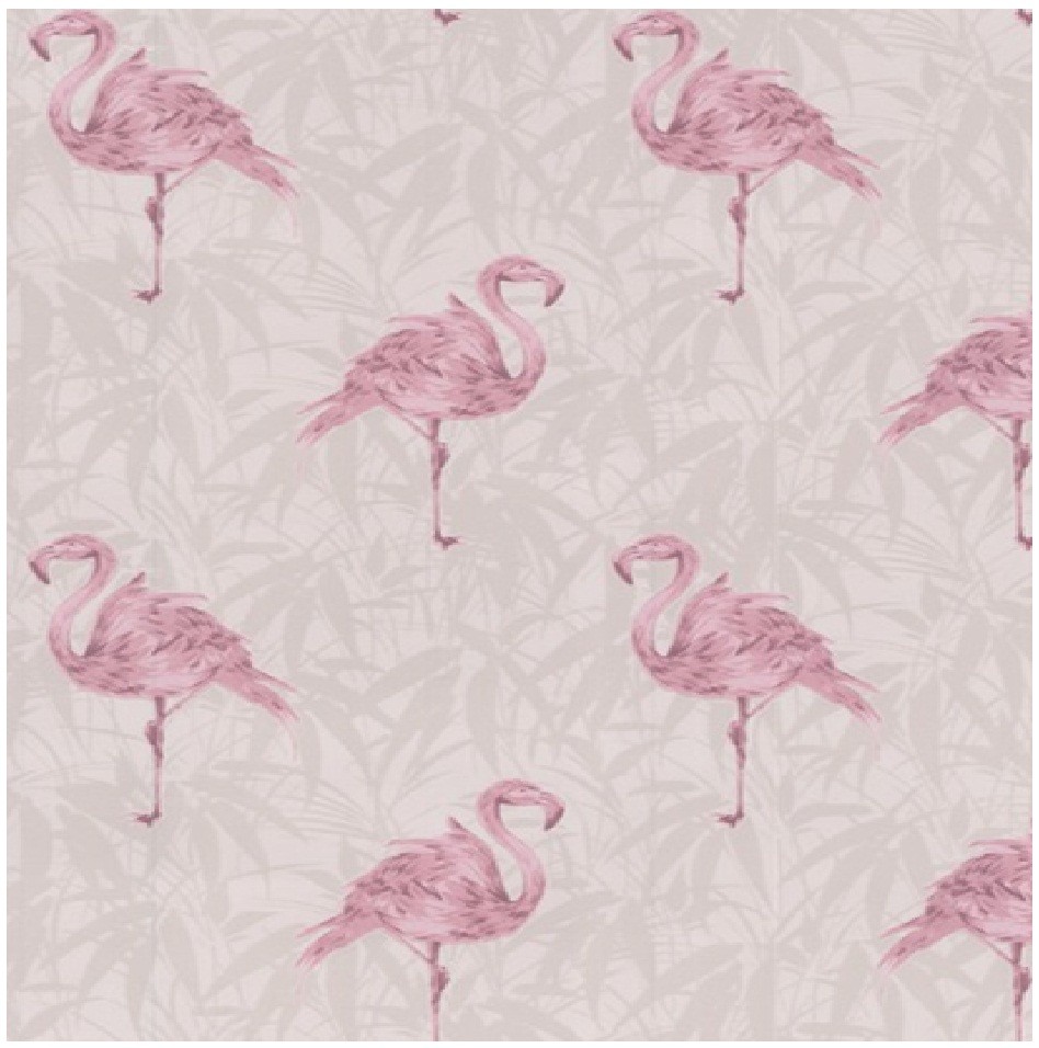 GRAHAM AND BROWN LUXURY VINYL TROPICAL FLAMINGO WALLPAPER 10M ROLL ANTIBACTERIAL - Picture 3 of 3