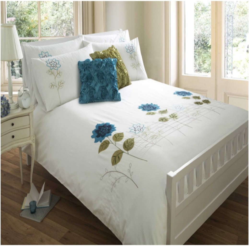 PORTFOLIO LORNA TEAL TURQUOISE FLORAL LEAF DUVET SET QUILT COVER LUXURY BEDDING eBay