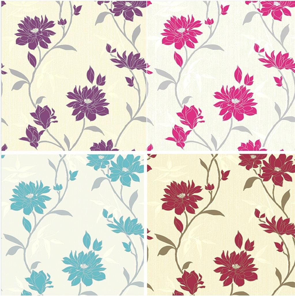 IDECO LUXURY ELEGANZA RICH TEXTURE FLORAL FLOWER LEAF PRINT VINYL