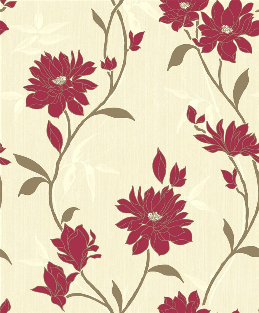 IDECO LUXURY ELEGANZA RICH TEXTURE FLORAL FLOWER LEAF PRINT VINYL