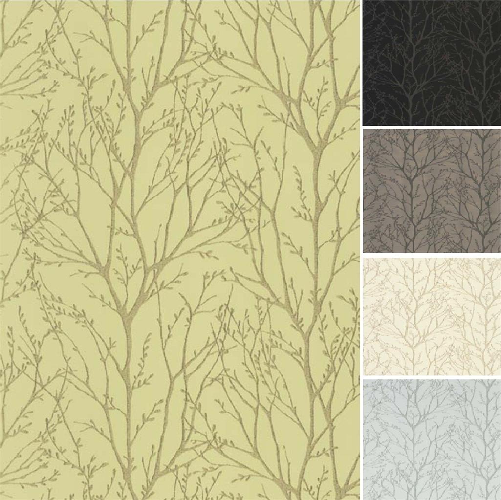 FINE DECOR DELAMERE LUXURY FOREST BLOSSOM TREE BRANCHES WALLPAPER 10M