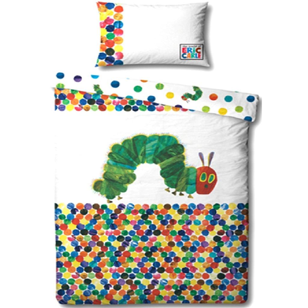 THE VERY HUNGRY CATERPILLAR SPOTS SINGLE PANEL DUVET SET QUILT COVER