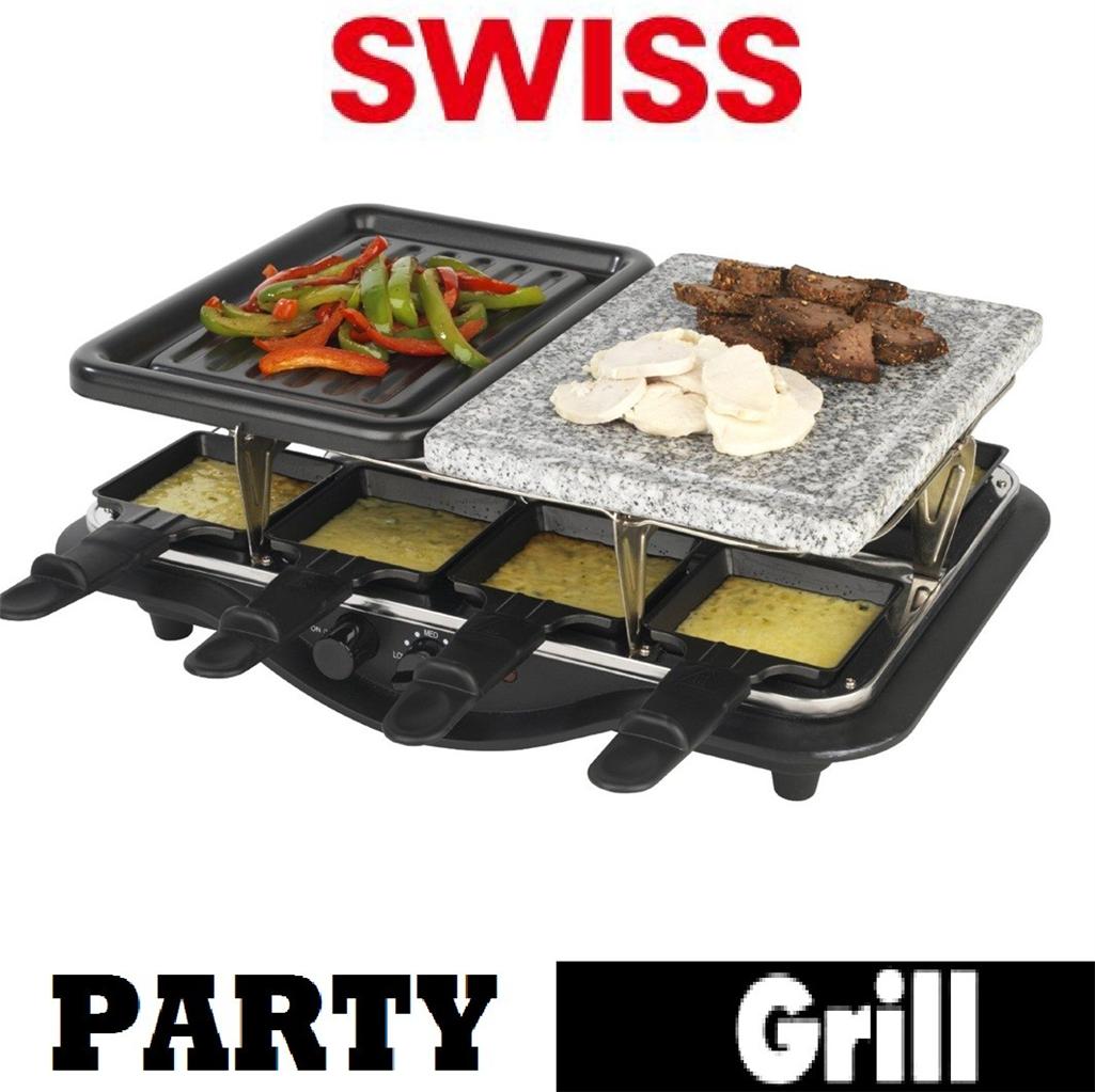 STIR SWISS DINNER PARTY GRILL NOVELTY STONE STEEL HEATING PLATE EK0773