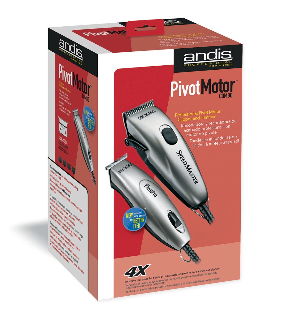 Andis Professional Speed Master Clipper + Pivot Pro Trimmer Combo 23965