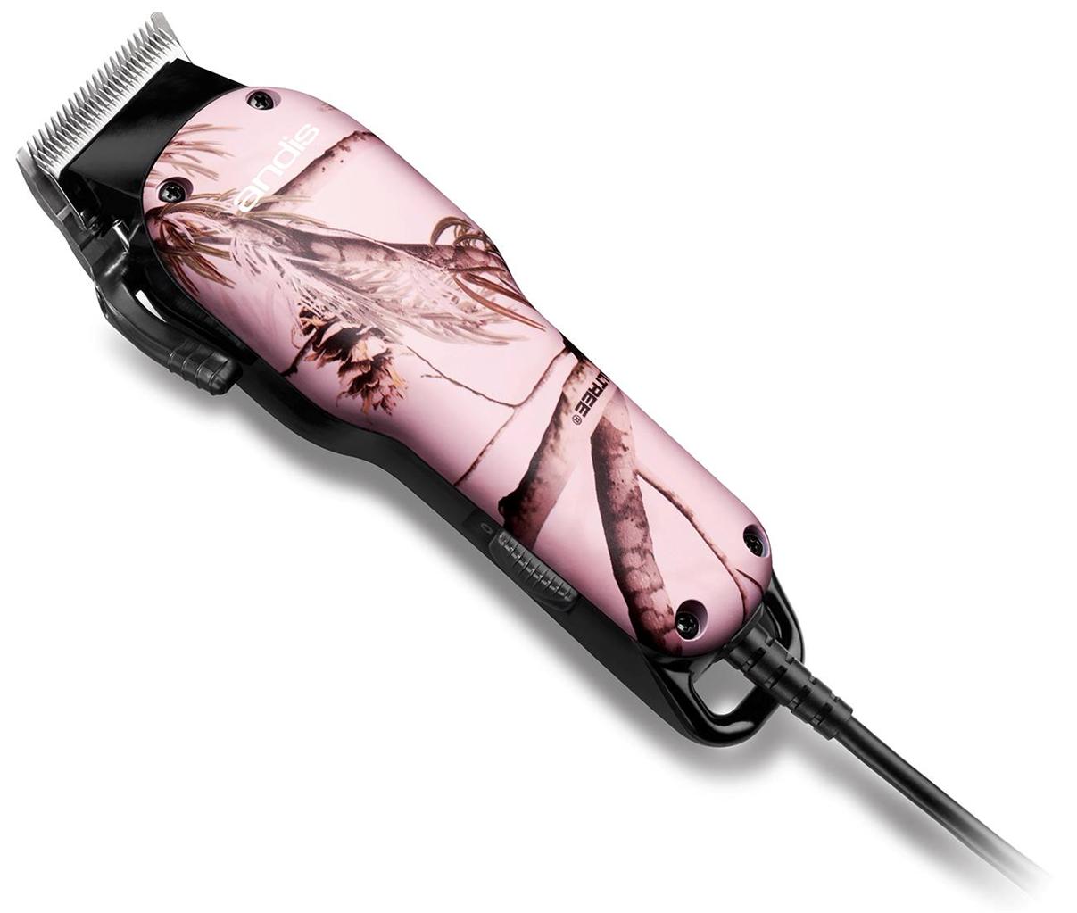Andis Professional Pink Camo 9 Piece Adjustable Blade Hair Clipper Kit