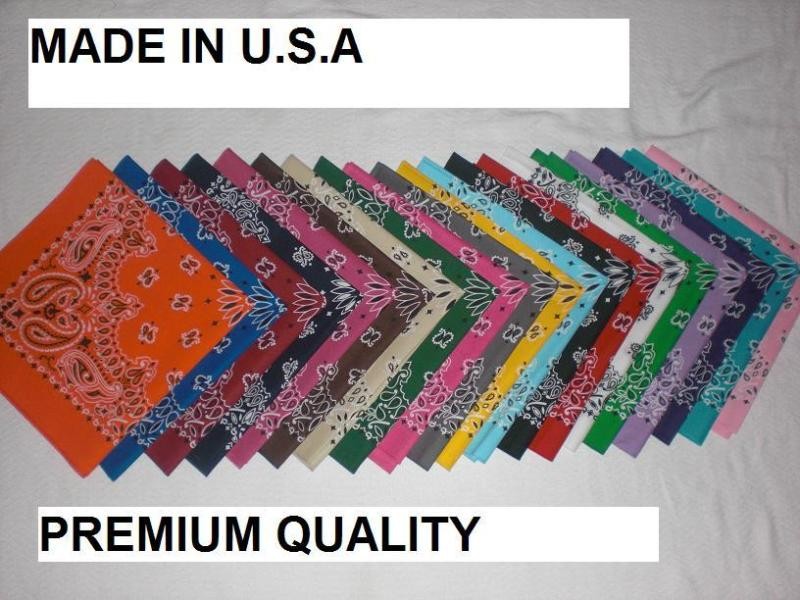 1 * USA MADE * PAISLEY BANDANA BANDANAS SCARVES BIKER eBay