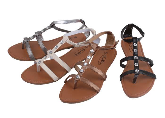 ... Gladiator-Roman-T-Strap-Ankle-Flat-Thongs-Sandals-Shoes-Size-5-11-2208