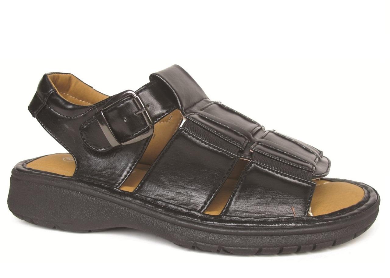Men's Adjustable Belt Fisherman PU Casual Open Toe Summer Shoes ...