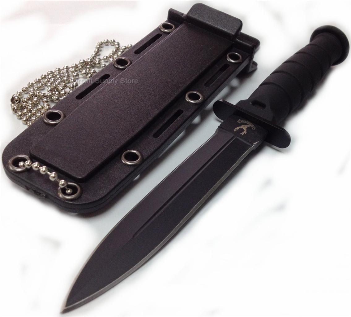 6" TACTICAL MINI NECKLACE COMBAT KNIFE MILITARY Pocket Boot Neck Fixed