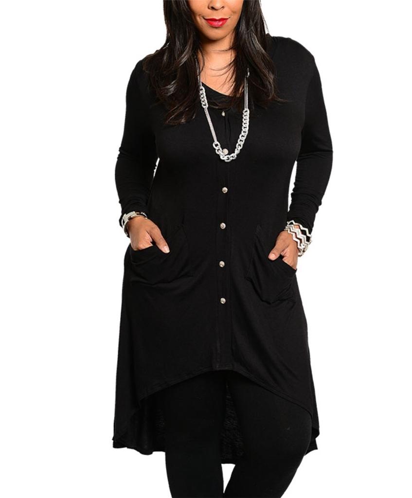 plus size duster shirt