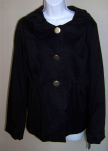 NWT AGB Black Light Stretch Coat Jacket Blazer 12 Lar
