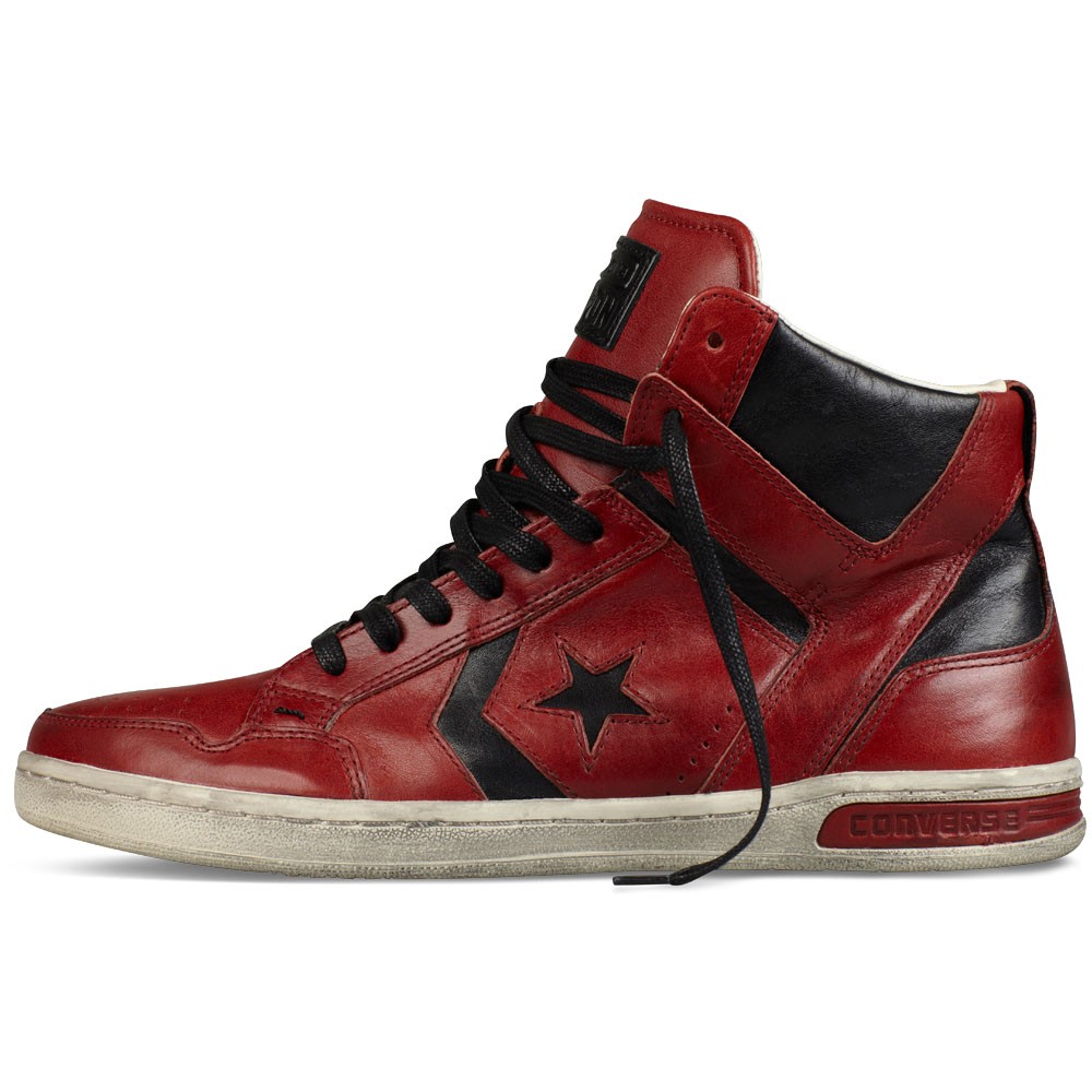 Converse John Varvatos JV Weapon MId Black/Turtle Leather Shoes 139715c