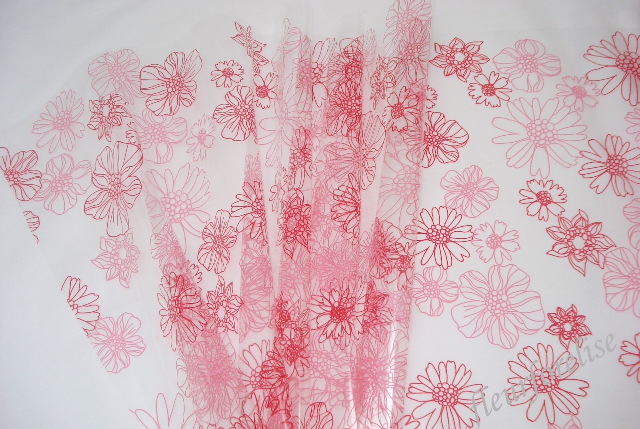 10m FLOWER CELLOPHANE GIFT WRAP CHOOSE COLOUR BLACK//WHITE/PINK/RED eBay