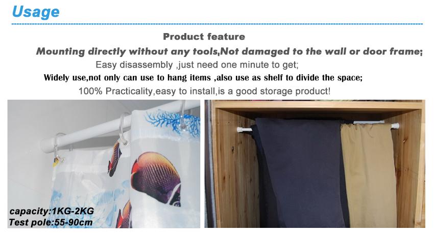 Spring Loaded Telescopic Extendable Tension Net Shower