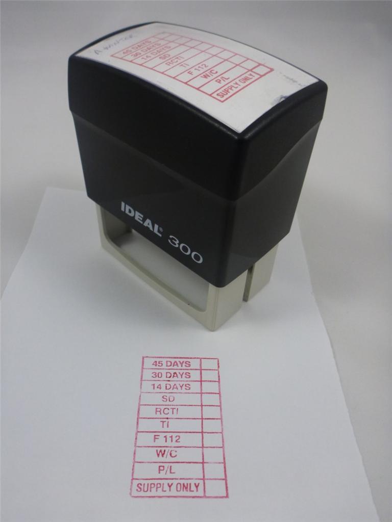 Ideal 300 Jumbo Self Inking Stamp RED eBay