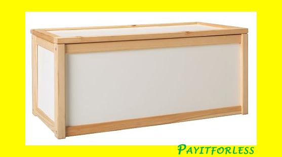 Children Kid WOOD TOY STORAGE CHEST BENCH BOX