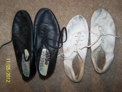 well worn trashed shoes