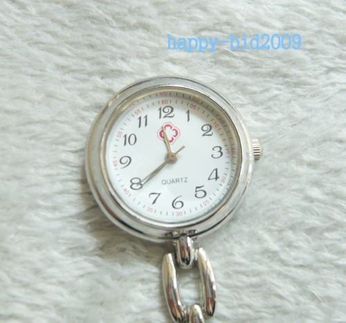 1PC New Hello Kitty Nurse stainless pocket brooch watch