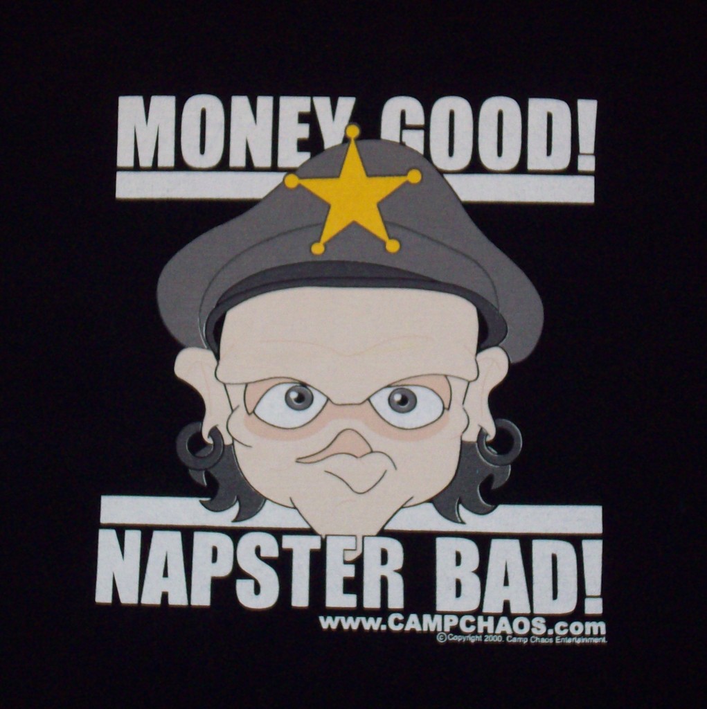 NAPSTER BAD LARS CAMP CHAOS t shirt METALLICA money