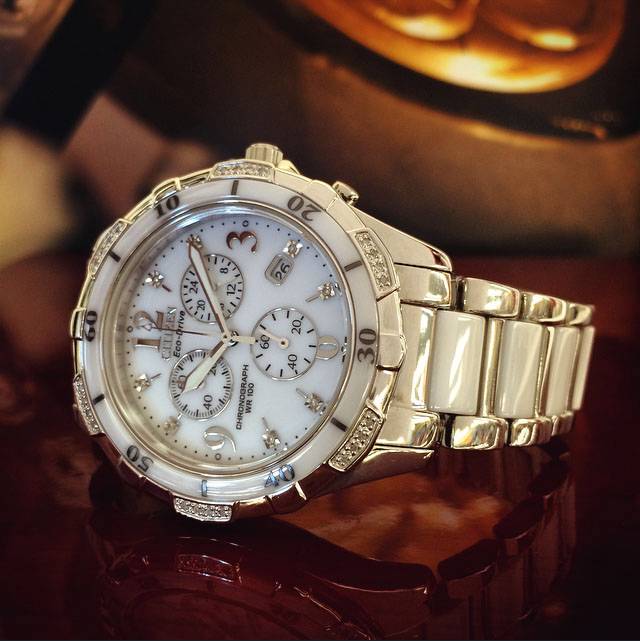 citizen white ceramic watch