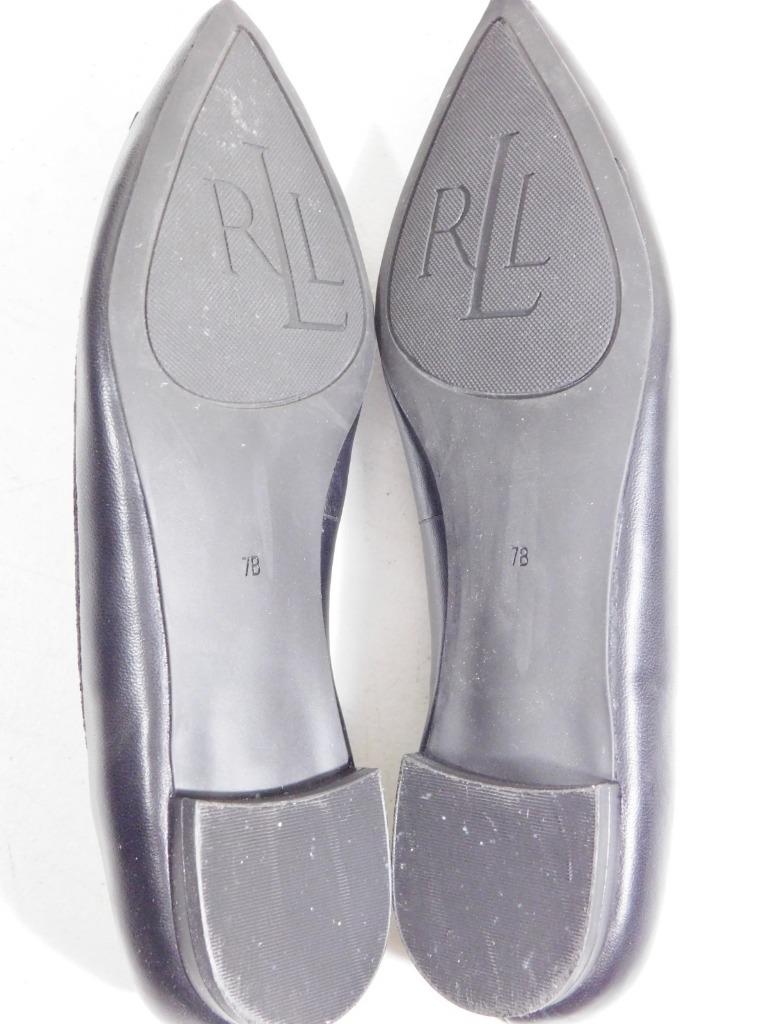Lauren Ralph Lauren Women's Sally Flats Black Shoe Size 7 B MSRP 79.00