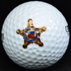 Usss Secret Service Gold Star Golf Ball White 