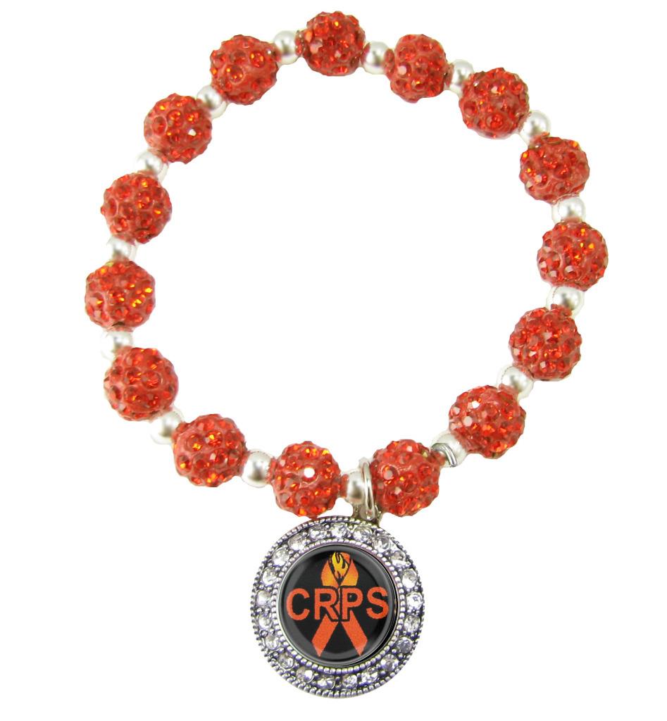 Custom CRPS RSD Awareness Orange Bling Bracelet Jewelry Choose