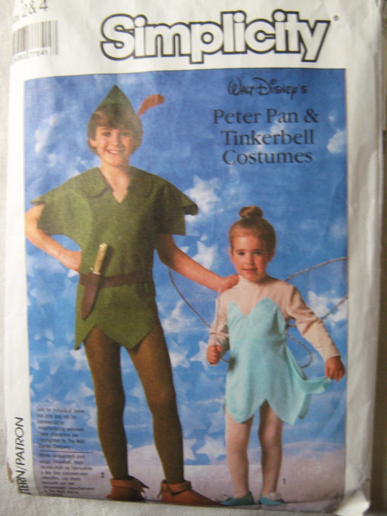 Simplicity Peter Pan & Tinkerbell Costume Pattern 1986 eBay