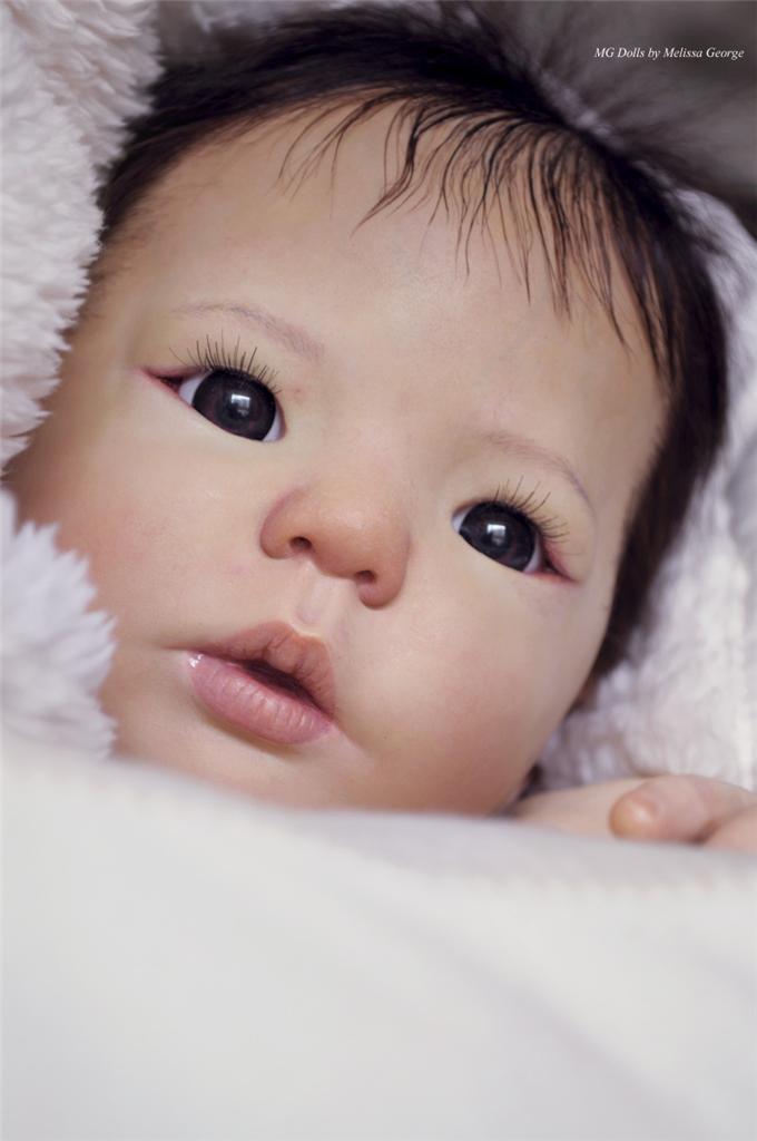 Kimi baby doll kit by Artist Donna Rubert for reborn + Eyes & Eyelash