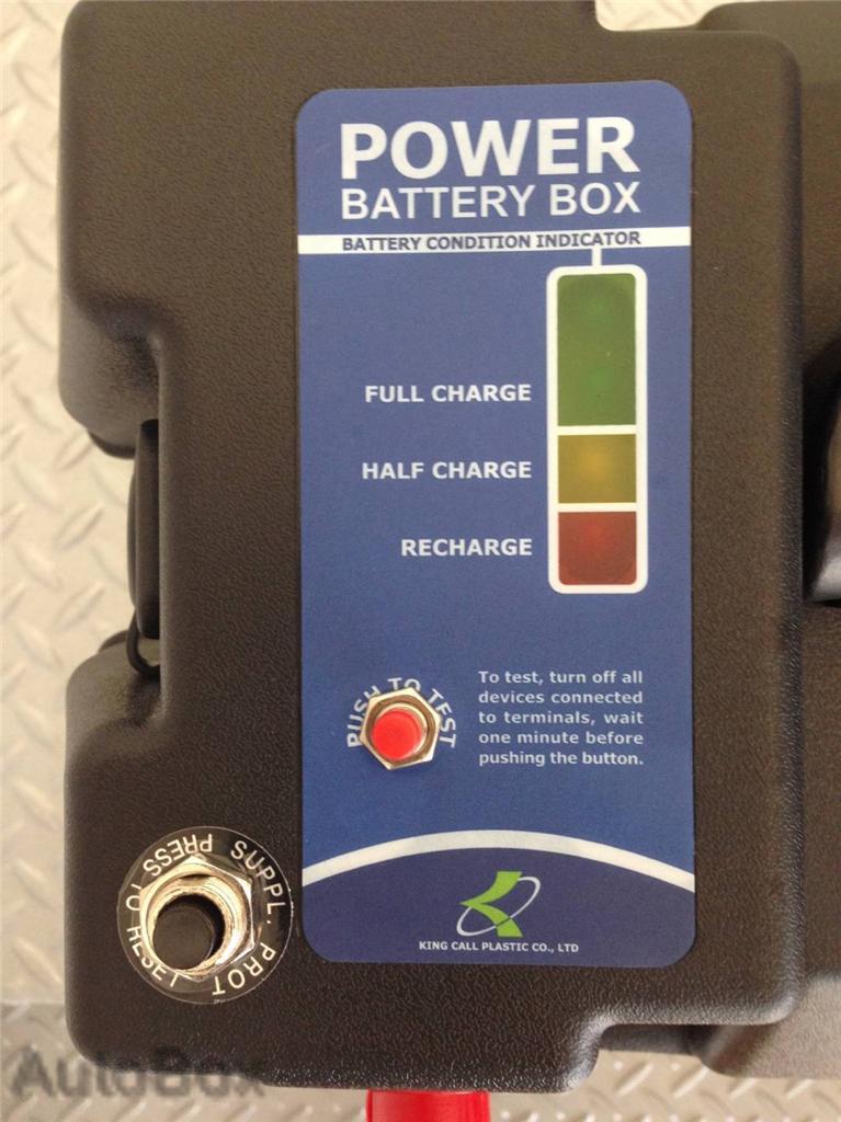 Camper Trailer Battery BOX Holder Case 12V 12 Volt Deep Cycle Dual