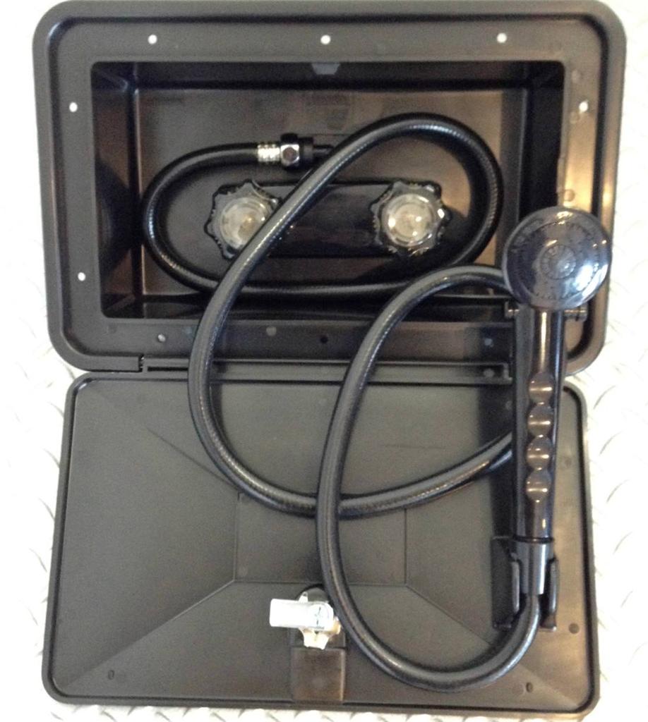 Caravan External Shower Box Caravan motorhome camper Boat Black eBay