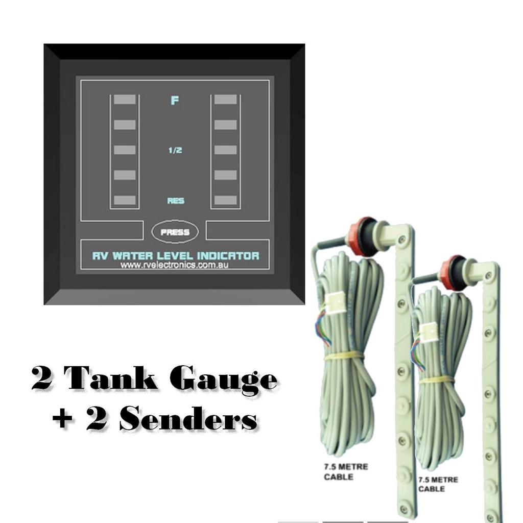 Caravan Water Twin Tank Level Indicator Gauge Senders Camper Motorhome