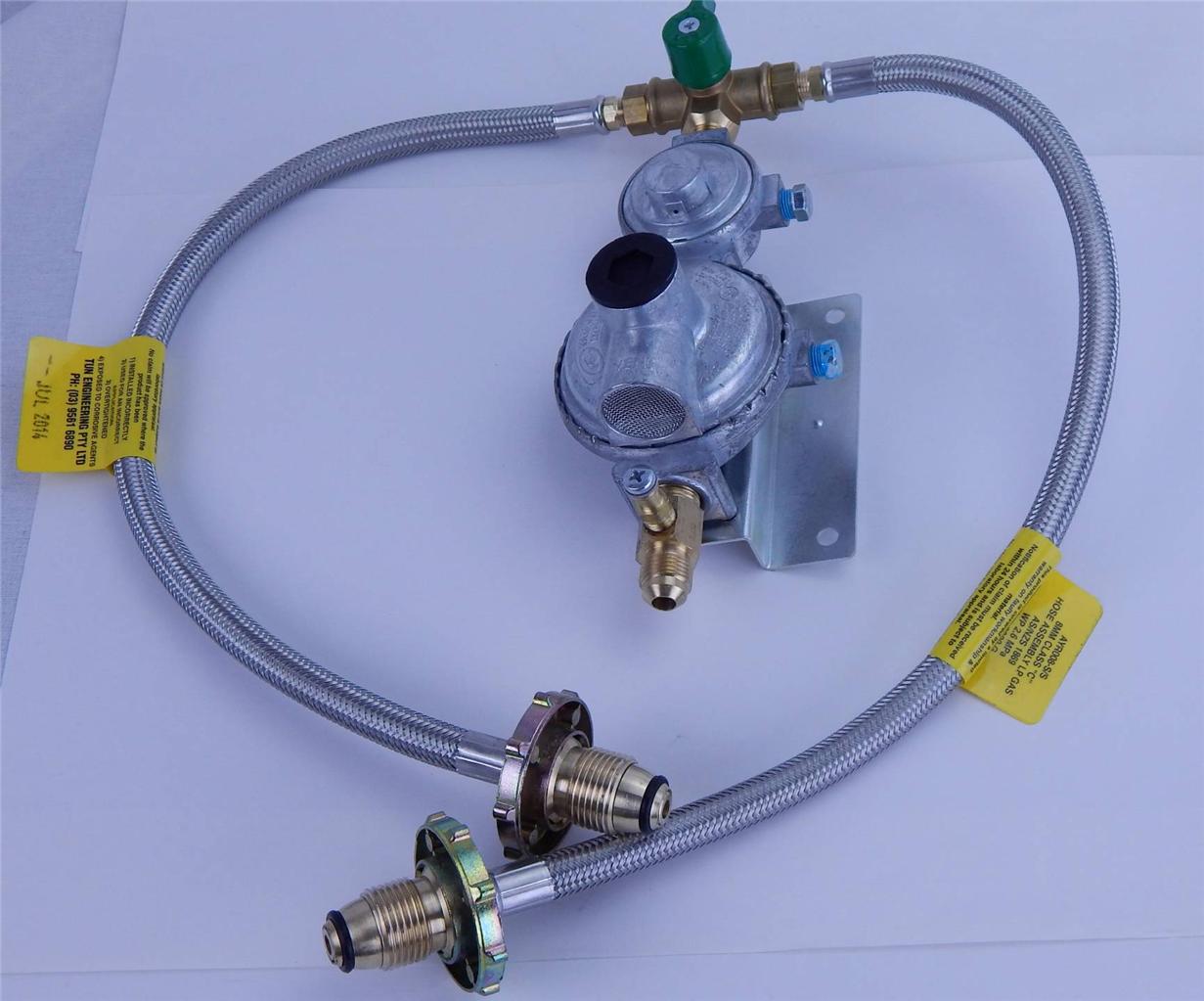 Caravan Gas Bottle 2 Stage Regulator Dual 2 Cylinders camper Trailer Motorhome eBay