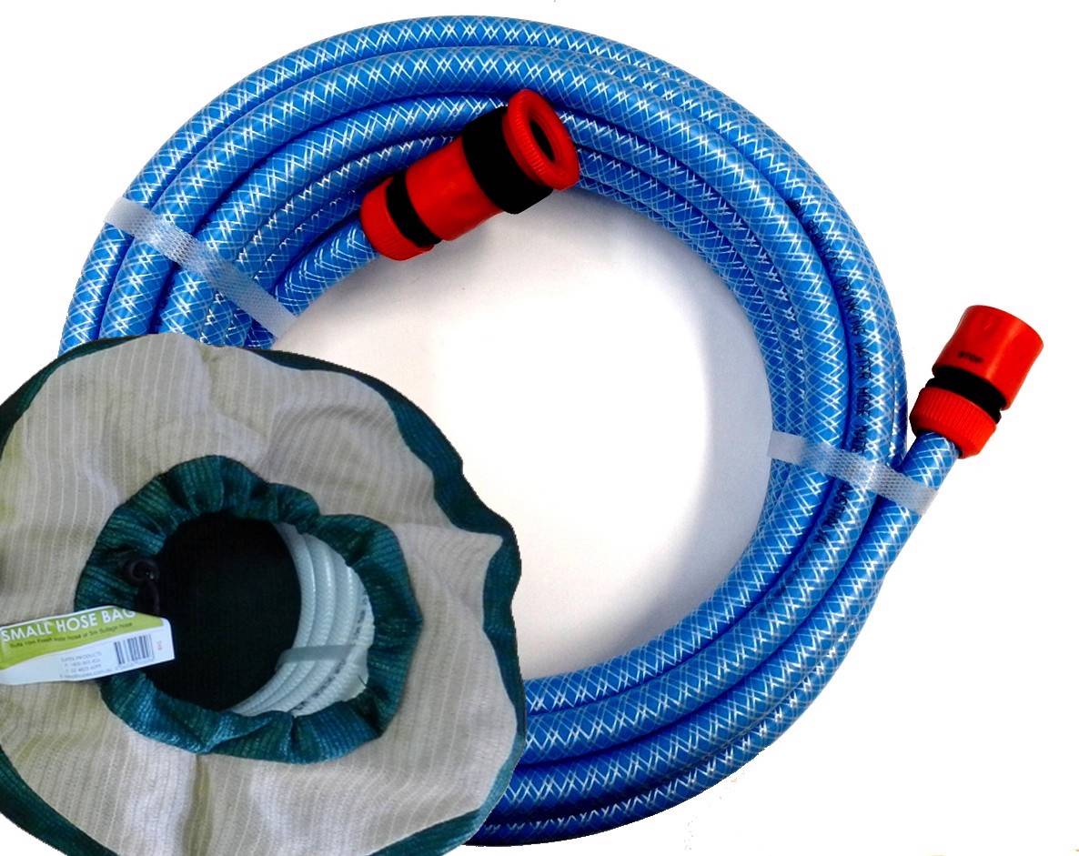 Drinking Water Camping Hose 10M Non Toxic with Fittings and Bag Caravan