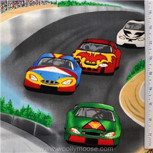 Auto Racing Fabrick on Cranston Vip Race Car Raceway 2004 Print Quilt Fabric   Ebay
