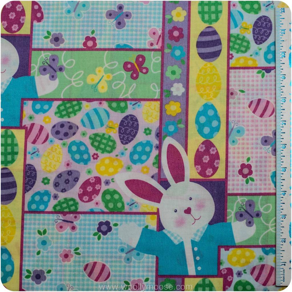 By The Yard Springs Easter Bunny Egg Butterfly Large Print Quilting