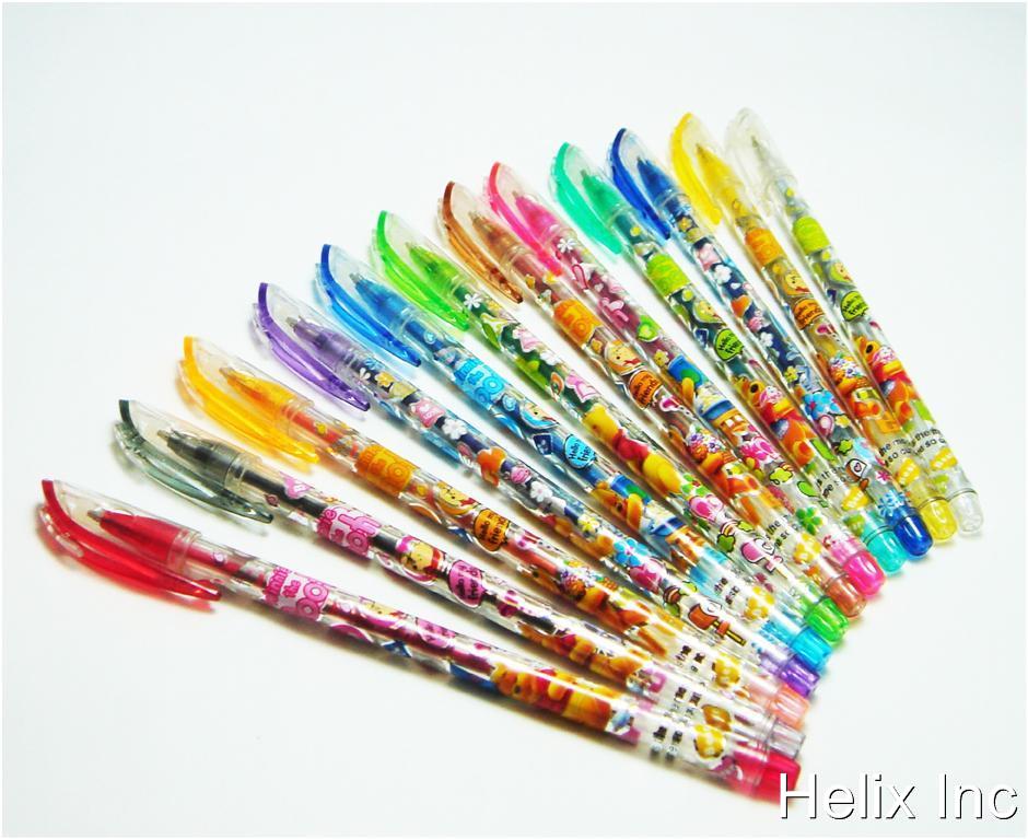 12 Color Winnie The Pooh Fruit Scent Glitter Ink Pens
