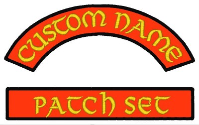 Custom Embroidered Biker Patches on Custom Embroidered Name Patches Rocker Bar Set Biker Ebay