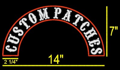 Custom Embroidered Biker Patches on Custom Embroidered Name Patch Rocker Biker Arch 14 Motorcycle Biker