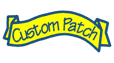 Custom Embroidered Biker Patches on Embroidered Name Patches Wave Banner Ribbon 8 Personalized Biker Bulk