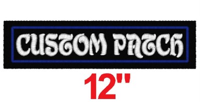 Custom Embroidered Biker Patches on Embroidered Name Patch Custom Felt Motorcycle Biker Rectangle 12
