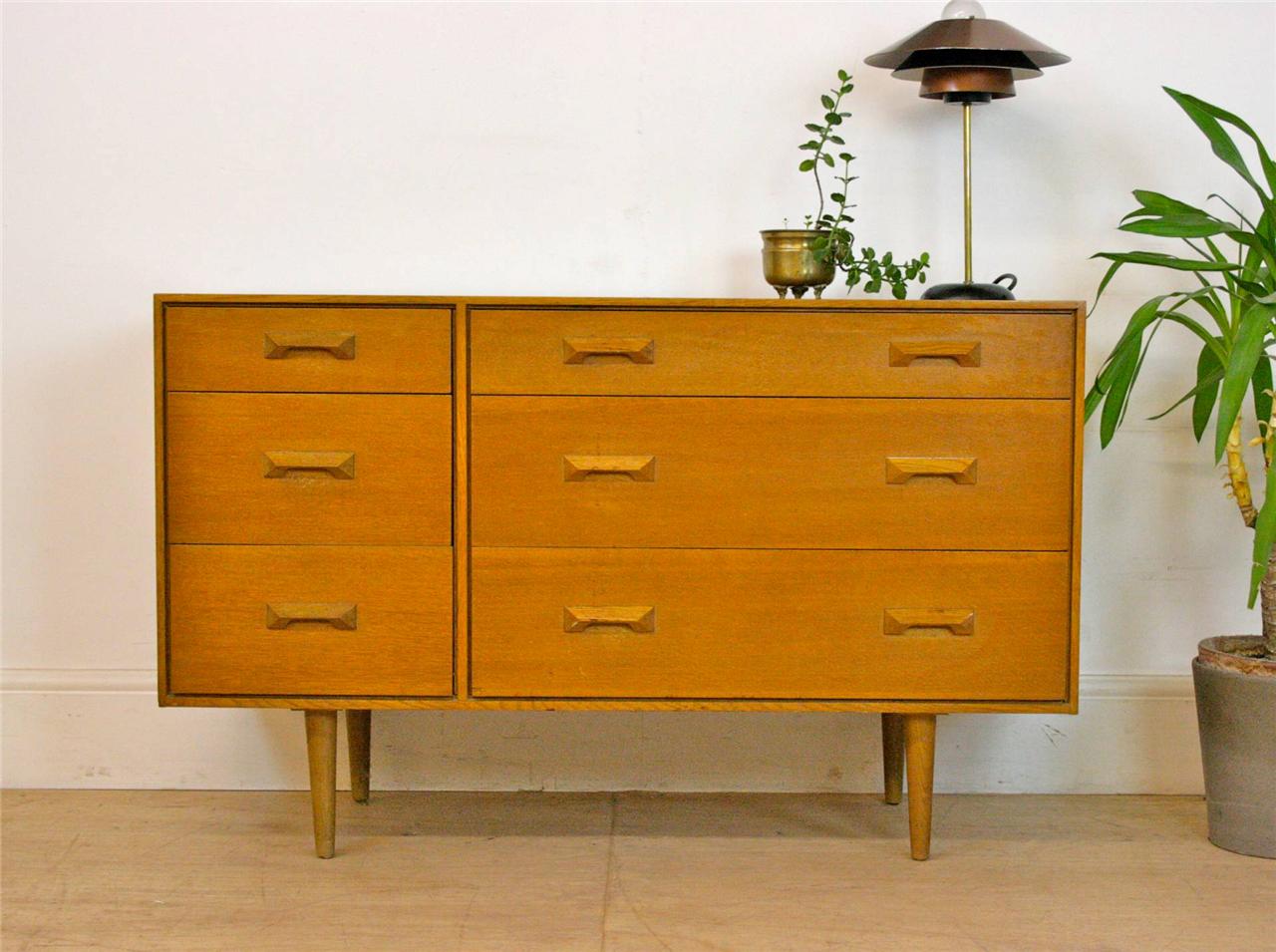 John and Sylvia Reid Mid-Century Sideboard / 60's Low Compact Designer Sideboard