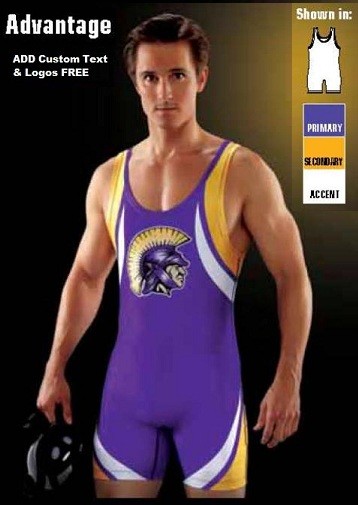 purple wrestling singlet