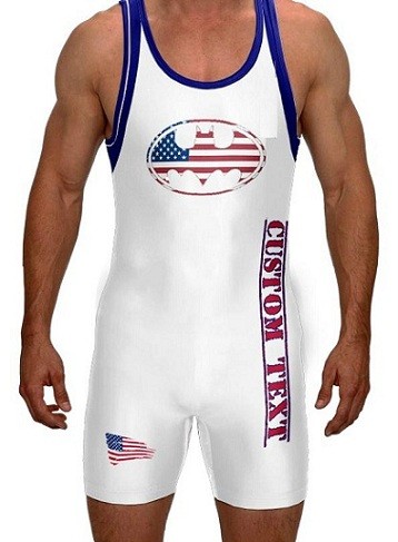 singlet bat wrestling shield youth flag usa team american text custom