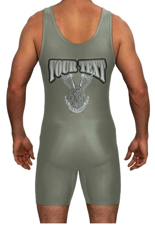 US Army STRONG This We'll Defend SCROLL WRESTLING SINGLET * YOUTH